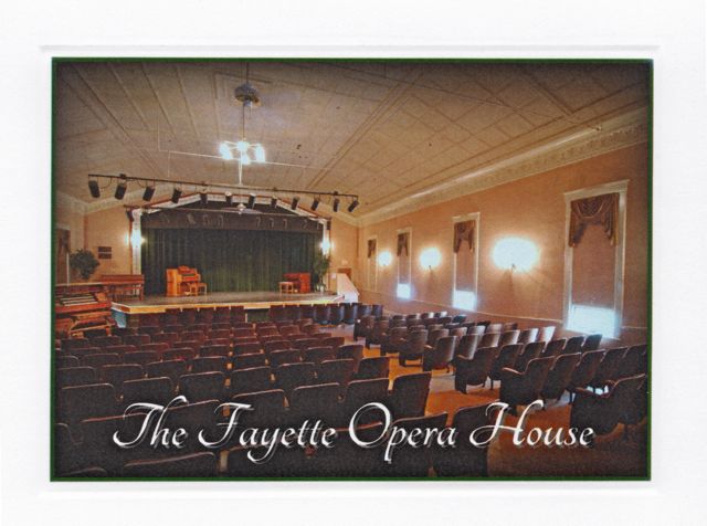 The Fayette Opera House Seating and Stage